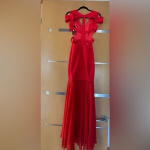 BCBGMaxAzria Vibrant Red High Low Dress